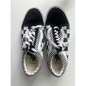 Vans Old Skool Black White‎ Checkerboard Size 9M/10.5W Classic Skate Shoes